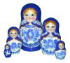 Русские матрешки, синий цвет